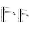 BASIK VELAR - Set Bagno Lavabo + Bidet | 2 Miscelatori Monocomando in Ottone con Pilette Incluse | Kit Rubinetteria Completo, Design Moderno