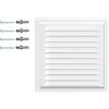 DEMLOU - Griglia di Aerazione con Rete 20 x 20 cm, Bianco RAL 9016. | Formato quadrato versatile - Rete antinsetti e finitura Bianco RAL 9016 resistente fino a 200 °C.