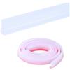 Zayejod Striscia di protezione antischizzi per doccia autoadesiva in silicone, 1 m, barriera fermaacqua per bagno e cucina (trasparente, adesivo su un lato)