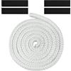 Flintronic Guarnizione per Porta Stufa, Fibra di Corda Ignifuga, Stufa a Pellet, Alta Temperatura, Nastro Isolante in Fibra, per Stufe, Tubi Di Forni, Porta del Forno, Camino(Φ14mm x 2.5m)-Bianco