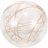 SWETRACE Paralume in Vetro a Sfera Linee Metalliche Argento per Lampadari | Facile da Montare e Rimuovere, Ricambio per Lampada a Parete e Sospensione, Superficie Liscia, per Cucina e Arredo Casa
