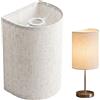 mimzemamz Paralume in Tessuto,Paralume Lampada da Tavolo in Lino da Terra Design Semicircolare,Paralumes Abat Jour Rimovibile eVersatile per Soggiorno,Camera Letto,Sala Pranzo (Beige)