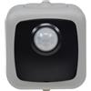 ChiliTec Sensore di movimento PIR infrarossi, per interni ed esteri, IP44, 2 LED da 500 W, di colore grigio, tempo 5 secondi-10 minuti, regolabile 75 x 75 x 55 mm