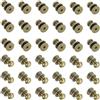 QUARKZMAN 36Pz Mini Pomelli per Mobili 6mm Manopole Tonde Bronzo | Piccole Maniglie Per Cassetti, Per Cucina Comò Armadio Scatola Gioielli Custodie Regalo