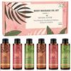 ZKONLY Set di oli da massaggio, 6 x 100 ml, regalo spa con olio per il corpo di | Olio da massaggio in confezione multipla - Olio per il corpo leggero per pelle secca, viso, corpo e capelli