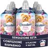 Coccolino Ammorbidente Concentrato Fresh Sensazione Seta, Ammorbidente Lavatrice, Freschezza Lunga Durata, Dermatologicamente Testato, Formato XXL Fino a 522 Lavaggi, 6 x 1827 ml
