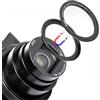 Kase Wolverine - Filtro magnetico per diffusore nero con anello adattatore per Sony ZV-1 ZV1 / RX100 VII VI V III II/Canon G7 X Mark II/Coolpix S7000 A10, accessori per fotocamere compatte