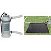 Intex 28684 Riscaldatore Acqua per Piscine & 28685 Pannello Solare I.3, 7.570 l/h, 22.22 x 31.75 x 17.14 Cm, Multicolore