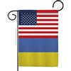 Americana Home & Garden Ucraina US Amicizia Giardino Bandiera Nazione Regionale Internazionale Mondo Paese Particolare Area Decorazione Della Casa Banner Piccolo Giardino Regalo Doppio Lato, Made in USA