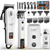 LQT Tagliacapelli da uomo ricaricabile senza fili e rasoio elettrico, kit per tagliare i capelli con display LCD, regalo per papà, marito, uomini