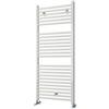 Kibath L484503 Asciugamani radiatore da integrare nel Circuito dell'Acqua Calda, Tubi in Acciaio con Finitura Laccata Bianca 1200x500. Valido per Rete di Riscaldamento Standard