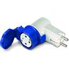 SCAME - 200.01624 Adattatore per la Ricarica di Veicoli Elettrici 2P+T 250V 16A IP20 - Adattatore con Spina Angolata 16A - Presa Tipo 3A - Spina schuko Franco Tedesca