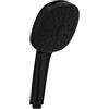 GROHE Vitalio Comfort 110 - Doccetta (Soffione Quadrato 11 cm, 3 Spray: Rain, Jet e Massaggio, Sistema Anti-Calcare, Anello in Silicone, Sistema di Montaggio Universale), Nero Opaco