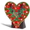 Whadda Kit di saldatura, fai da te, cuori di San Valentino, 28 LED lampeggianti, romantica illuminazione a LED