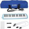 Aumotop Pianoforte Ad Aria Melodica Premium a 37 Tasti per Principianti e Adulti con Borsa per il Trasporto, 2 Canne da Soffio Morbide, 2 Ugelli Soffiare - Materiale Plastico Resistente - Set Regalo