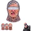 Generic Passamontagna Volto da Vecchietto Divertente, Stampa 3D | Maschera viso Old Man Winter passamontagna realistico con protezione per collo, stampa grafica per sci attività all'aperto