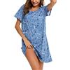 ENJOYNIGHT Camicia da Notte Donna Cotone Vestaglia Estiva Manica Corta Pigiama da Casa Casual da Notte
