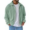 Oanviso Giacca da Uomo in Velluto a Coste Sportiva Giubbotto | Bomber Jacket,Maniche Lunghe,Giubbotto Baseball,Hip Hop,Moda,Streetwear,Retro,Primavera,Autunno,Trucker Giacca,Taglia Grande