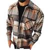 Duohropke Camicia in flanella da uomo a maniche lunghe, a quadri, per il tempo libero, a maniche lunghe, vestibilità normale, da lavoro, a quadri, giacca invernale