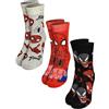 United Labels Marvel Spiderman - Calzini da uomo, confezione da 3, colore: rosso/nero/grigio