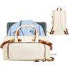 Nexusectar Carry On - Borsa porta abiti convertibile 2 in 1, con tracolla, Beige | Indumento Duffle Bags Suit Ombrello Portafoglio Telefono Articoli da toeletta Viaggi di lavoro Vacanze Pernottamento Fine
