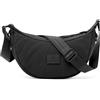 Johnny Urban Borsa a Tracolla Donna Uomo Nero - Kaia Small | Borsetta Mezzaluna, Nylon Puffer Moon Bag, Borse a Spalla Elegante e Casual, Regolabile Marsupio alla Moda, Impermeabile
