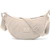 Johnny Urban Borsa a Tracolla Donna Uomo Beige - Kaia Small | Borsetta Mezzaluna, Nylon Puffer Moon Bag, Borse a Spalla Elegante e Casual, Regolabile Marsupio alla Moda, Impermeabile