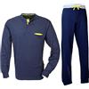 Navigare Pigiama Uomo Cotone Jersey Manica Lunga Colore Blu Navy 2141438 (XXL)