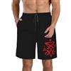 Generic Pantaloncini Occult Sigil of Lucifer Satanic Costume Uomo Mare Cintura Elastica Swim Shorts Regolabile Pantaloncino per Campeggio Piscina Spiaggia