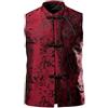 Generisch Vestito da uomo gilet cinese tang vestito camicia festivo gilet jacquard gilet Cina antica arti marziali Kung Fu costume elegante gilet senza maniche