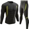 UNIQUEBELLA Tuta Sci Termica Intimo Termico Manica Lunga Maglietta Termica + Pantaloni Lunghi Termici, Sport Invernali, Set Termico Uomo