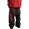 Generisch Y2k Jeans da uomo Hip Hop Retro Cranio Ricamo Jeans Baggy Denim Pantaloni Casual Lose Gamba Larga Pantaloni Skateboard Denim Pantaloni Da Strada Uomo Streetwear