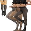Merlvida Collant Felpati Donna Invernali - Taglie S-3XL | Calze Termiche Donna Effetto Trasparente | Leggings Termici in Pile Imbottito - Calzamaglia Termica Spessa e Calda