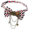 Wilgure Papillon vintage punk con catena regolabile in metallo leggero per feste in costume ed eventi vintage