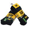 Caterpillar 10 paia Calze Corte Uomo Altezza Metà Polpaccio in Morbido Cotone - Nero 39-42