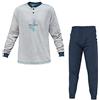 Navigare Pigiama Uomo Cotone Jersey 3 Colori Serafino Art.140744 (Grigio Medio Melange - 48 / M)