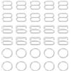 sourcing map 9 Shape Bra Strap Hooks, Adjustment Slide Bra Strap Clip, Bathing Suit Clasp, Bra Hook