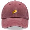 Cap Base Pizza Slice Berretto da baseball vintage lavato unisex papà cappello regolabile