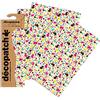 décopatch Decopatch C682O - 1 BUSTA da 3 fogli di carta stampata 30x40 cm, volatili su sfondo giallo