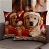 PETTI Artigiani Italiani - Coppia di Federe Cuscino 60x60 cm in Microfibra, Federe Natalizie, Cuscini Arredo di Natale Camera da Letto, Divano, Salotto, Set 2 Fodere Copricuscino, Federa Xmas 15