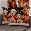 PETTI Artigiani Italiani - Coppia di Federe Cuscino 60x60 cm in Microfibra, Federe Natalizie, Cuscini Arredo di Natale Camera da Letto, Divano, Salotto, Set 2 Fodere Copricuscino, Federa Xmas 18