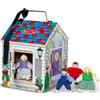 Melissa & Doug Casa delle Bambole Portatile in Legno con Campanelli - da Gioco, Gioco Montessori, in Legno Snodate, Regalo per Bambine e Bambini, 3+ Anni