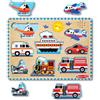 Spin Master Melissa & Doug Puzzle Sonoro Veicoli | Puzzle in legno sonoro per bambini | Regalo per bambini da 2 anni in su