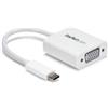 STARTECH.COM StarTech CDP2VGAW Adattatore USB-C a VGA Convertitore Video USB 3.1 Type-C 1080p 1920x1200 Thunderbolt 3 colore Bianco