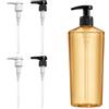 IMLDUY 4 Pezzi Erogatore a Pompa 28/410 per Bottiglie, Pompa Dosatrice di Ricambio con Tubo da 17cm per Sciroppo, Sapone, Shampoo e Balsamo, Dispenser Universale in Plastica, 2 Bianchi e 2 Neri