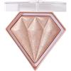 EONFAVE Polvere illuminante per il viso, illuminante pressata con design a diamante, illuminante sottile per zigomi, naso e occhi (#04 oro rosa)