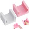 LEOUEANR 2 magneti magnetici a forma di U per gel a forma di gatto, multifunzionali, per effetti occhi di gatto francesi, larghi e laterali (rosa/bianco)