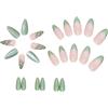 Zuuyye 24 Pezzi UV Gel Nail Strips Adesivi per Unghie con Colla 5 Design Premium