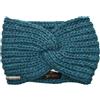 Melegari fascia per capelli lavorazione a costa grosso | Guenda | misto lana alpaca | Made in Italy | hairband Unisex (Petrolio, 54-60)
