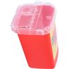 Amosfun Contenitore per Lamette da Barba Usate Coperchio Bloccante | Abs Rosso, Uso in Salone e Barberia, Portatile, per Rasoi Usati e Aghi da Penna